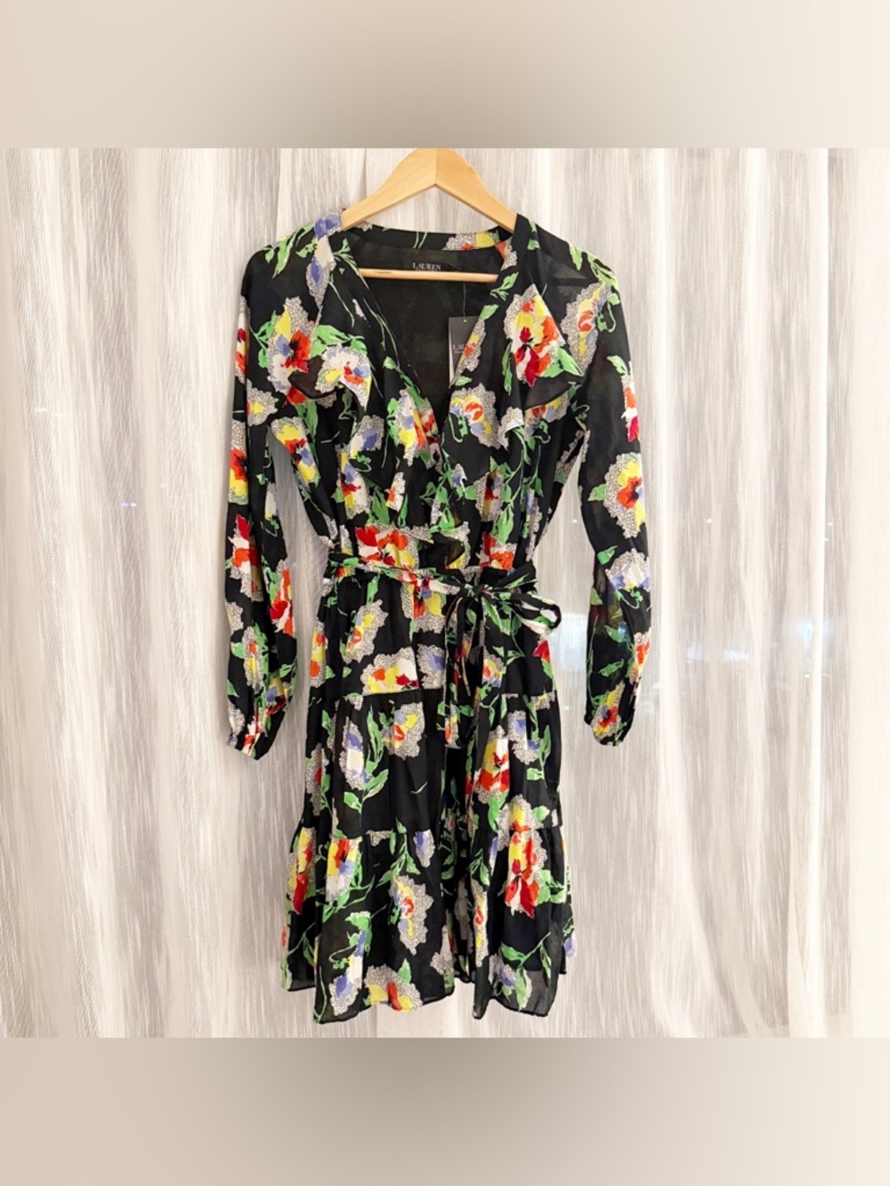 Lauren Ralph Lauren Women's Floral Cotton Voile Dress size 4